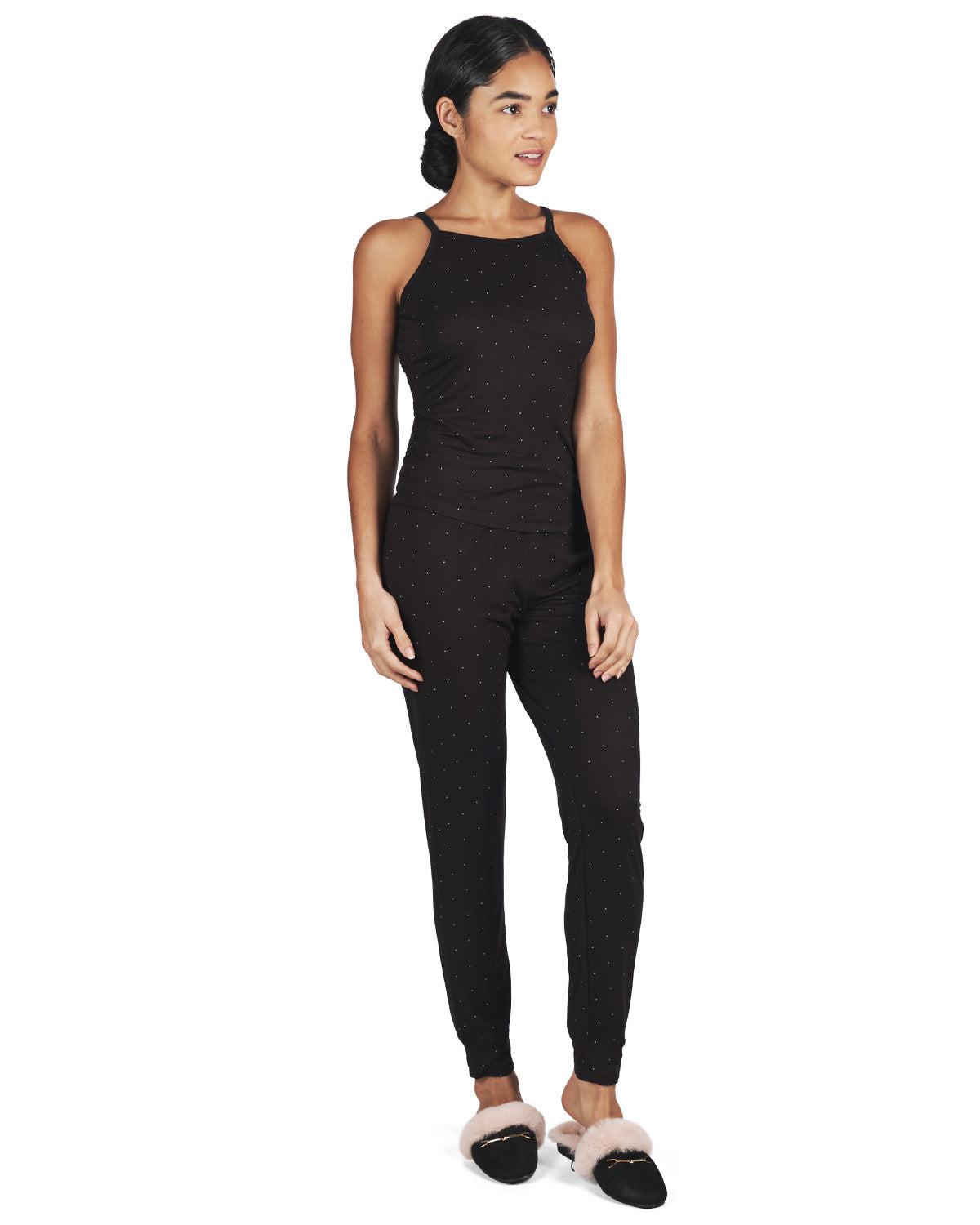 Women's Allover Polka Dot Soft Bamboo Blend Tank Top - Charming Charlie