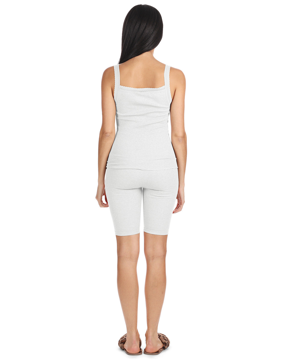 Women's Organic Cotton Seamless Ribbed Lace Camisole - Charming Charlie