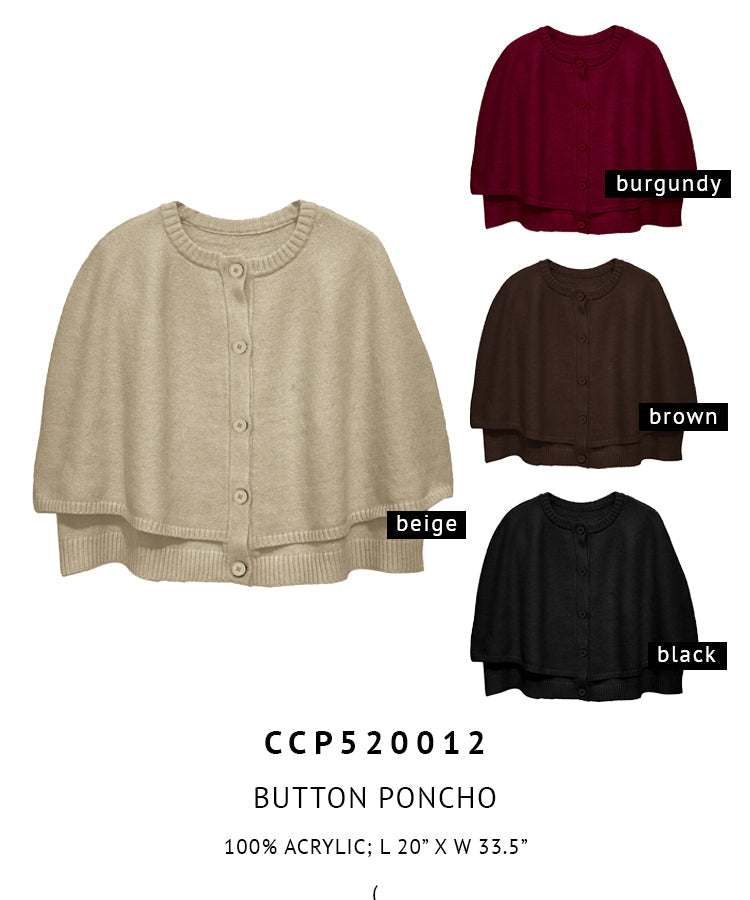 Button Poncho - Charming Charlie