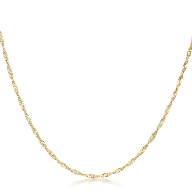 16 Inch Gold Twisted Fashion Chain - Charming Charlie