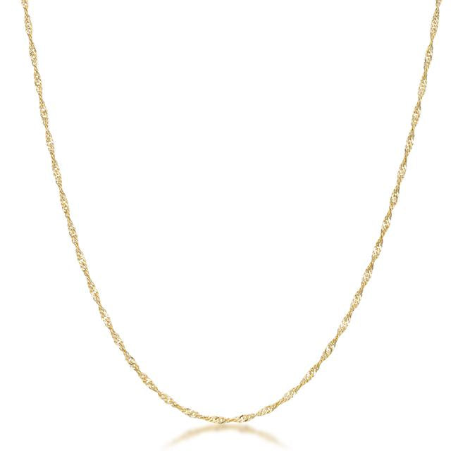 16 Inch Gold Twisted Fashion Chain - Charming Charlie