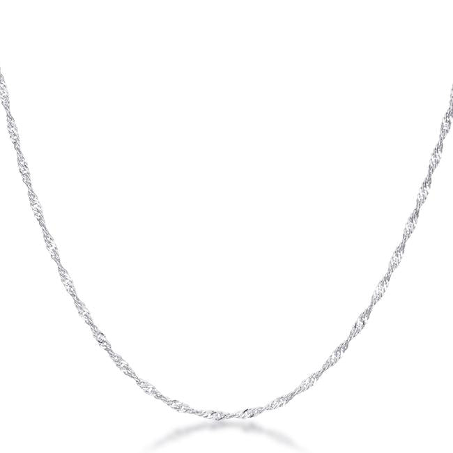 16 Inch Silver Twisted Chain - Charming Charlie