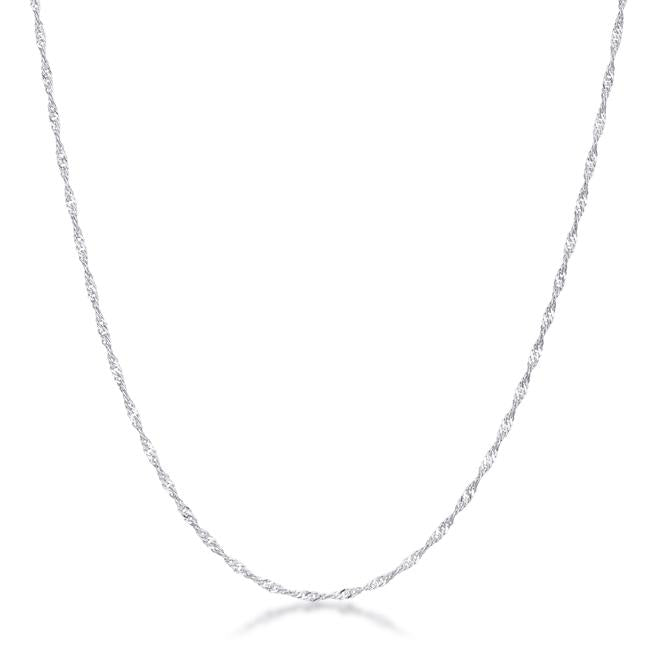 16 Inch Silver Twisted Chain - Charming Charlie
