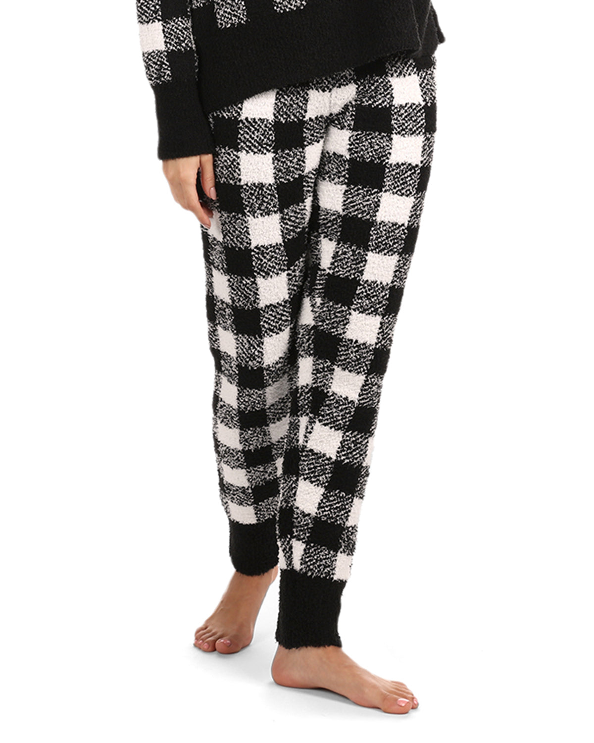 Women's Buffalo Check Soft and Cozy Knit Jogger Pants - Charming Charlie