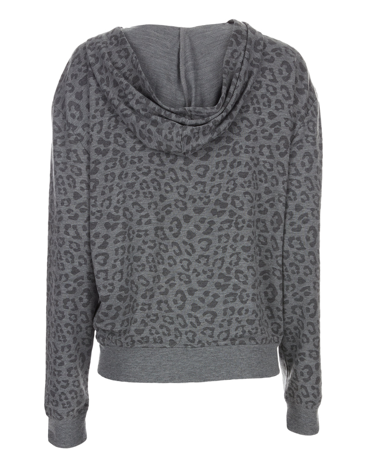 Women's Leopard Print French Terry Cloth Lounge Hoodie - Charming Charlie
