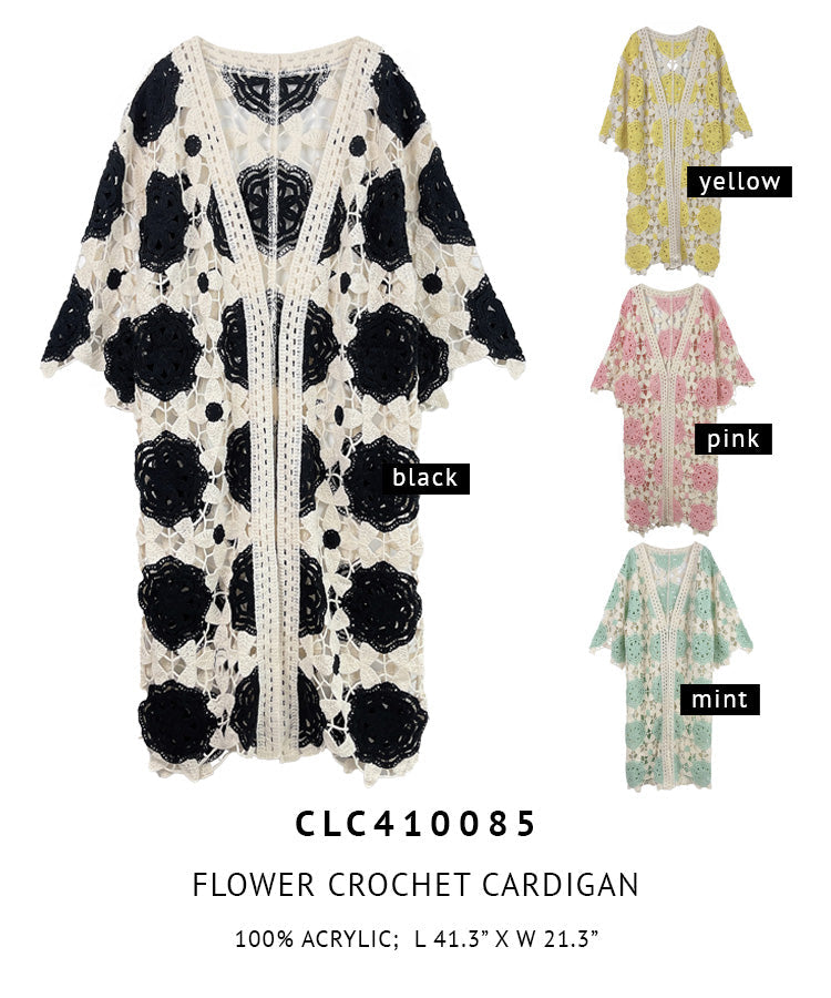 Flower Crochet Cardigan - Charming Charlie