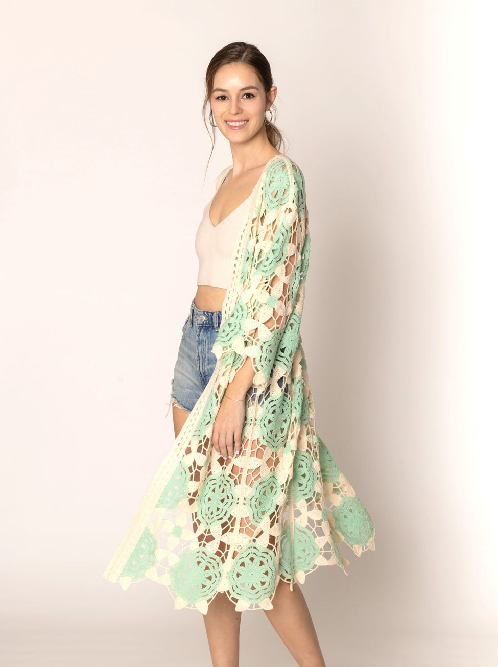 Flower Crochet Cardigan - Charming Charlie