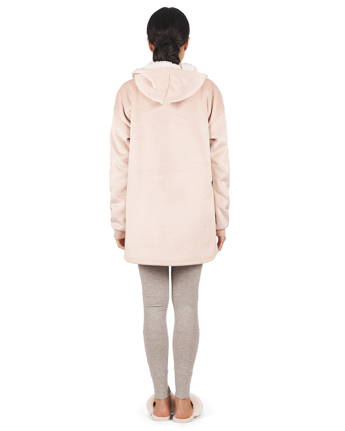 Women's Sherpa-Lined Soft Velour Hooded Lounge Top - Charming Charlie