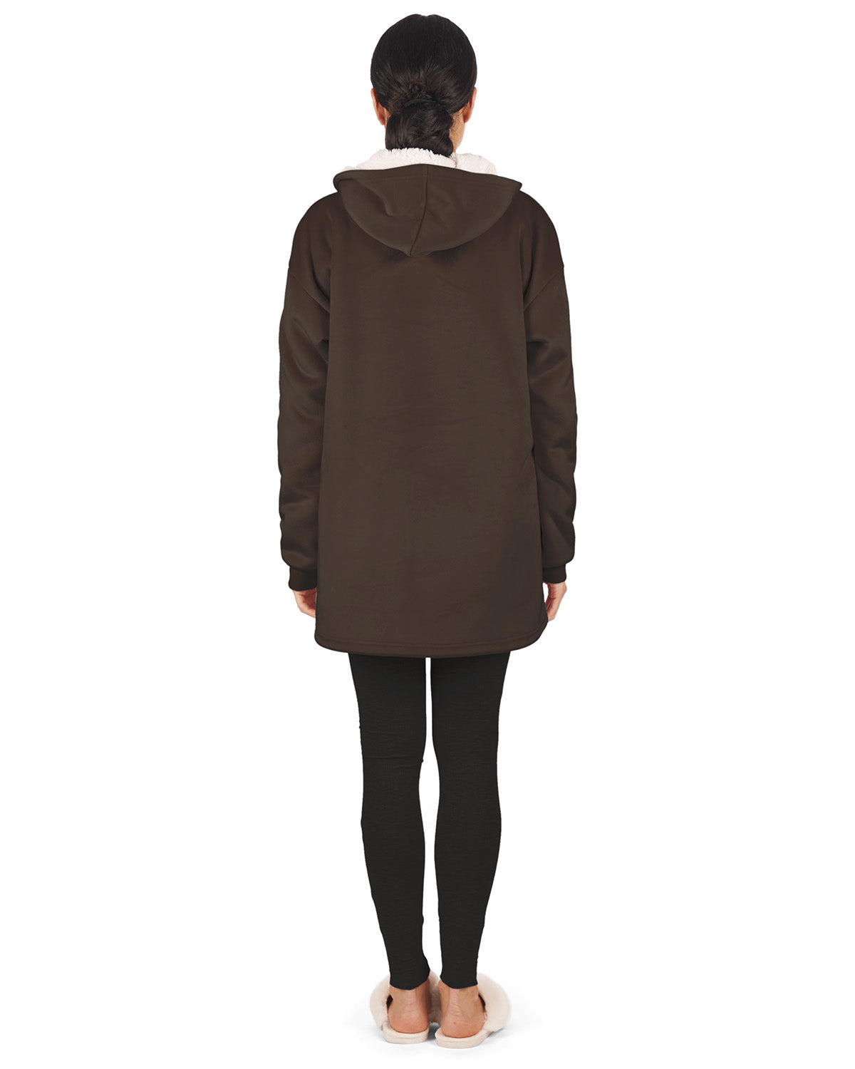 Women's Sherpa-Lined Soft Velour Hooded Lounge Top - Charming Charlie