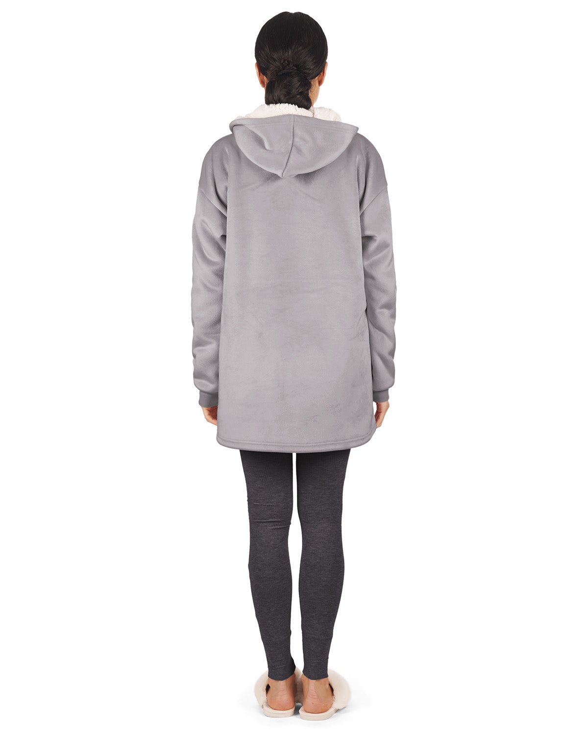 Women's Sherpa-Lined Soft Velour Hooded Lounge Top - Charming Charlie