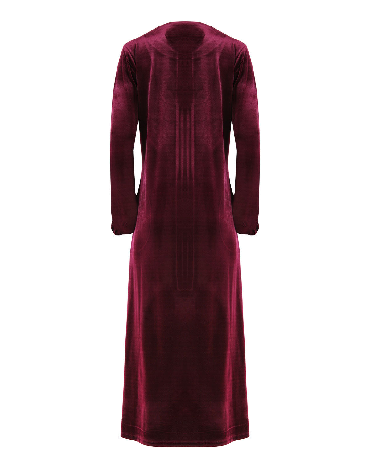 Women's Velour Zippered Front Full Length Lounger Gown - Charming Charlie