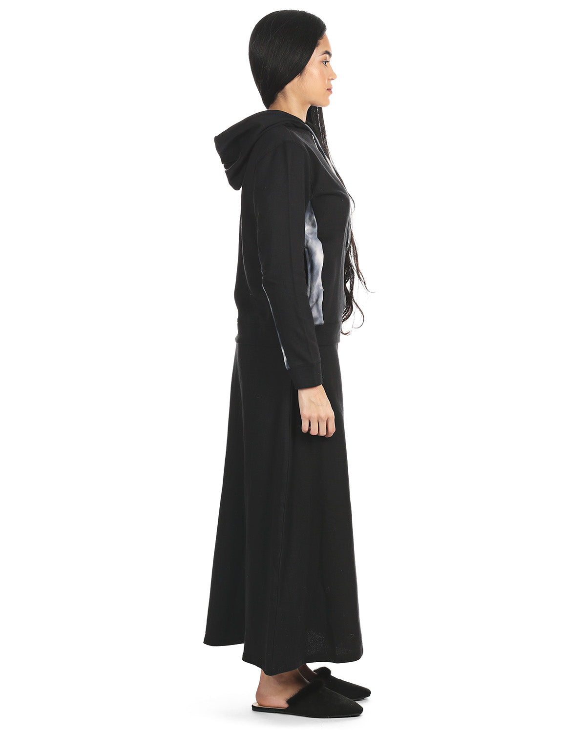 Women's Cotton Blend French Terry Zippered Lounger Gown Set - Charming Charlie