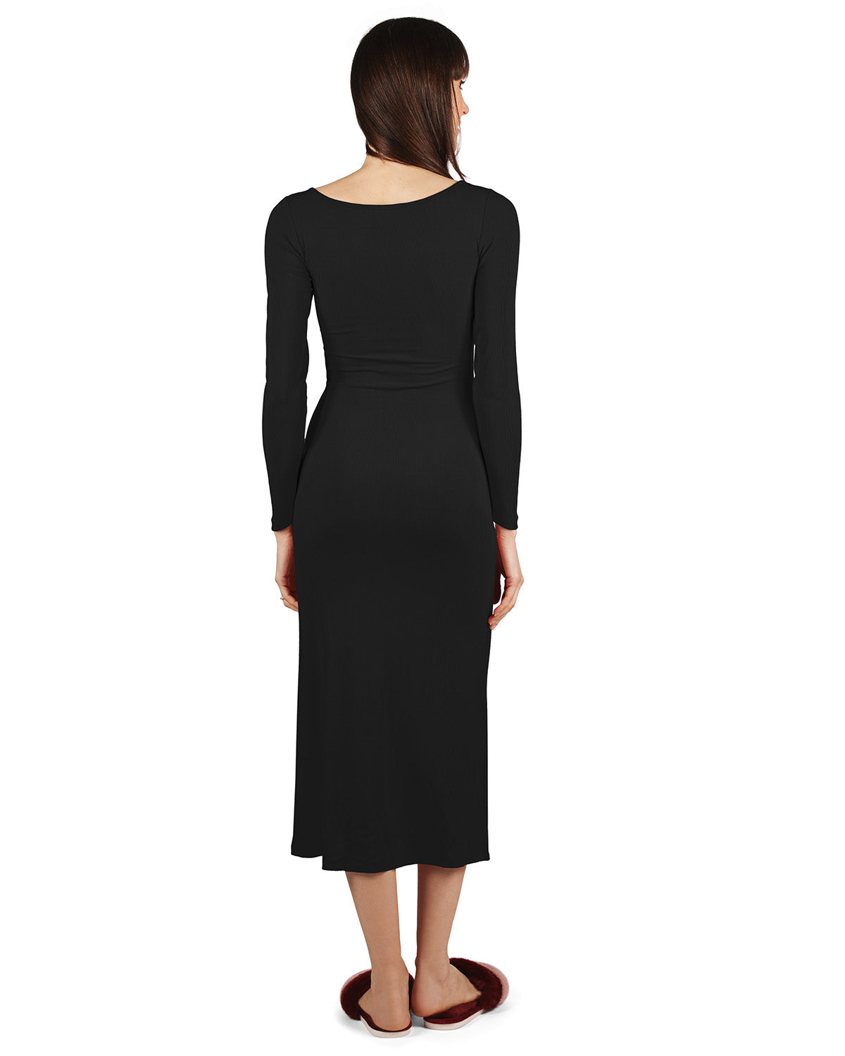 Women's Luxe Ribbed Bamboo Blend Full-Length Nightgown - Charming Charlie