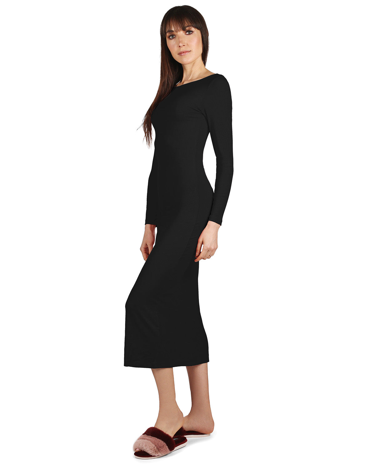 Women's Luxe Ribbed Bamboo Blend Full-Length Nightgown - Charming Charlie