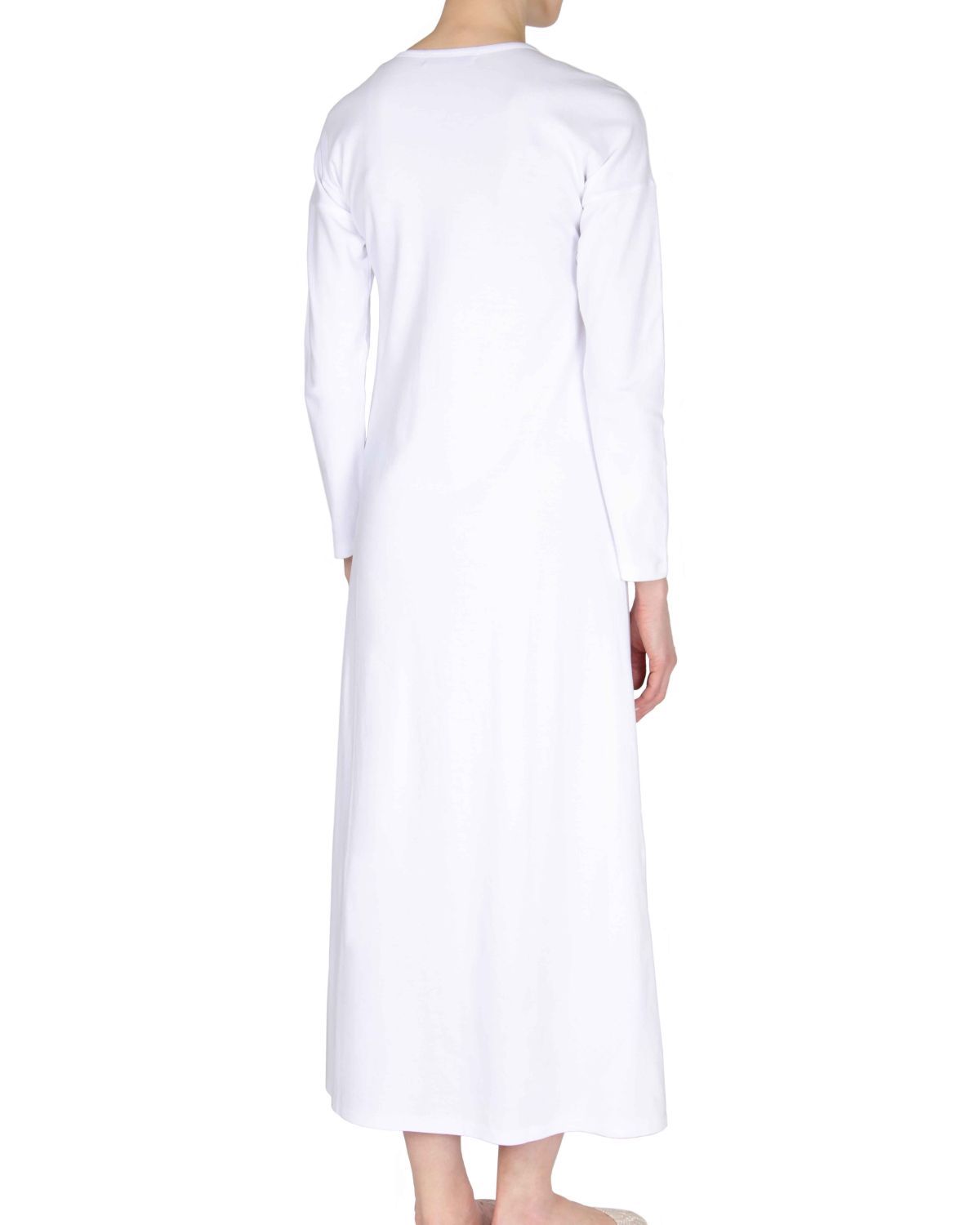 Women's 100% Cotton Full-Length Nightgown with Floral Motif - Charming Charlie