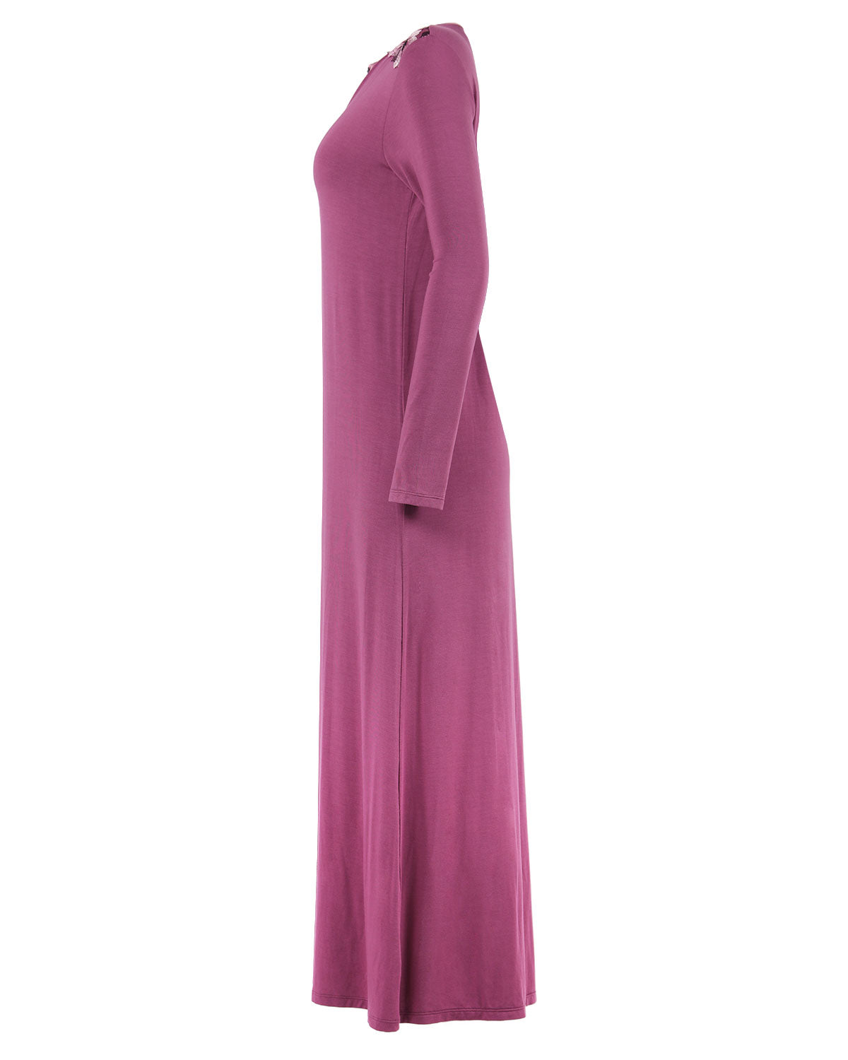 Women's Floral Embroidered Full-Length Shoulder Gown - Charming Charlie