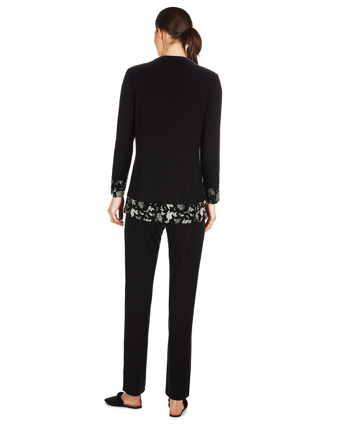 Women's Floral Flocked Ultra-Soft Pajama Set - Charming Charlie