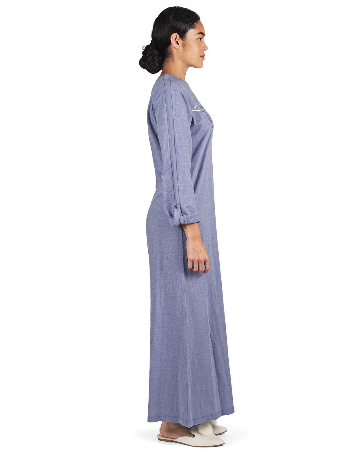 Women's 100% Cotton Slub Knit Full-Length Sleeping Gown - Charming Charlie