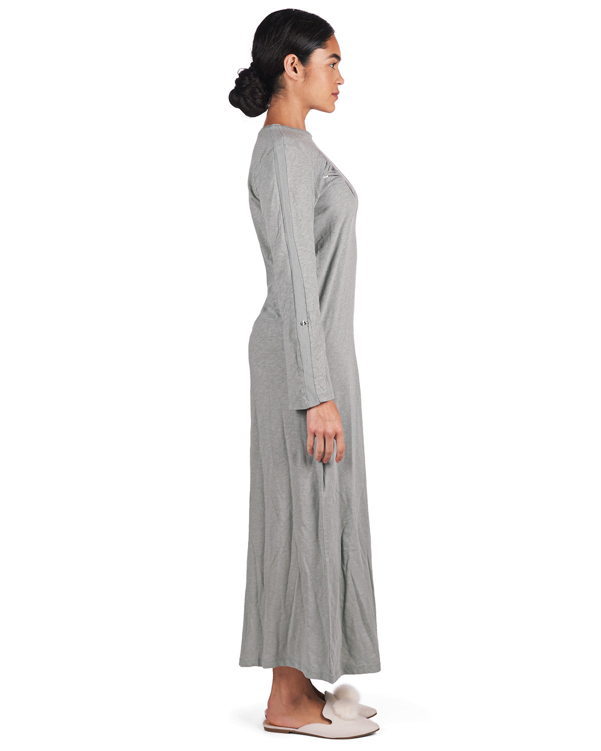Women's 100% Cotton Slub Knit Full-Length Sleeping Gown - Charming Charlie