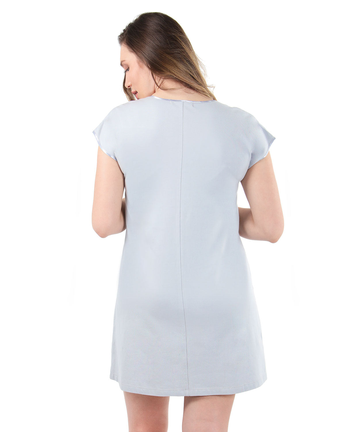Women's Ultra-Soft Floral Lace Embroidered V-Neck Nightshirt - Charming Charlie