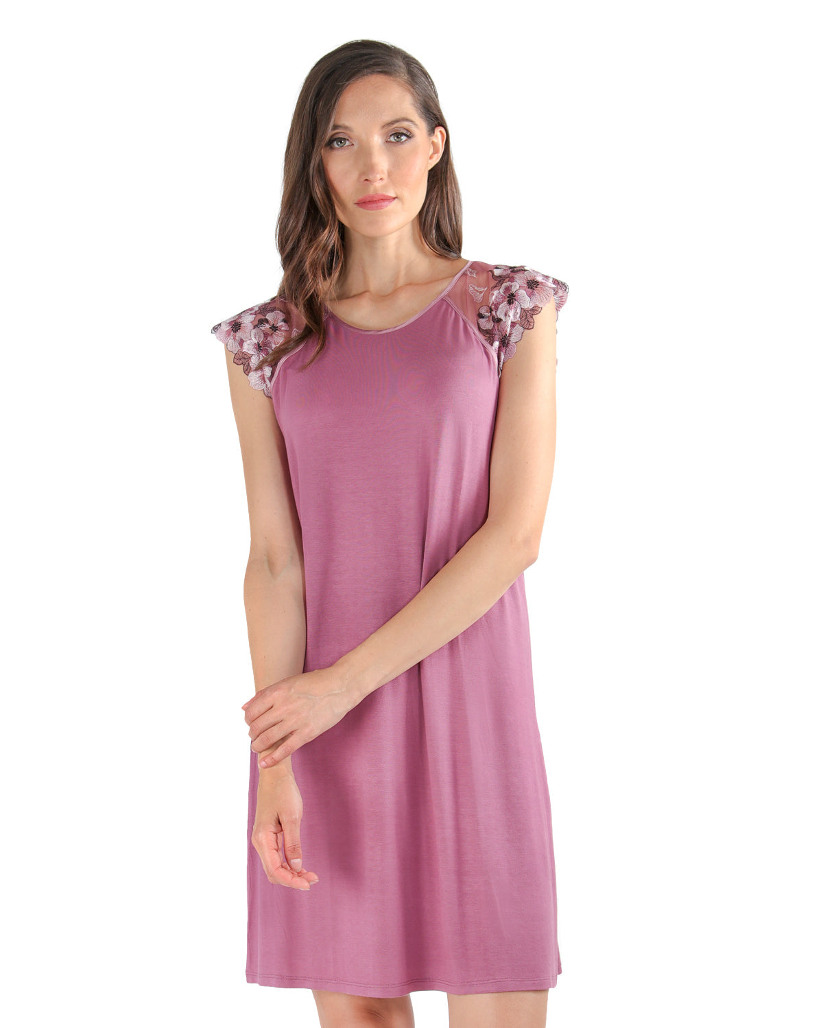 Women's Enchanted Romance Floral Embroidered Nightshirt - Charming Charlie