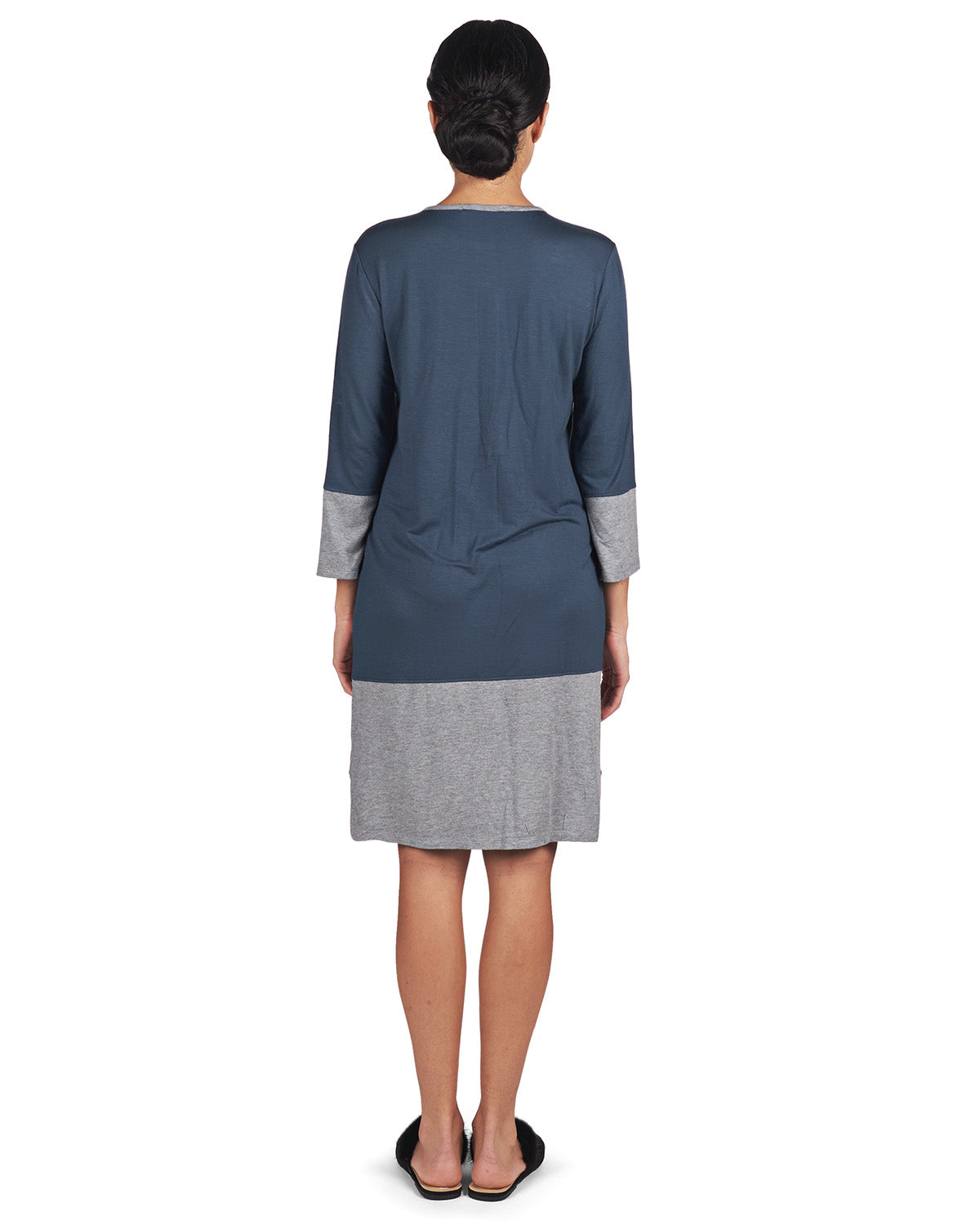 Women's Two-Tone Three-Quarter-Length Soft Nightshirt - Charming Charlie