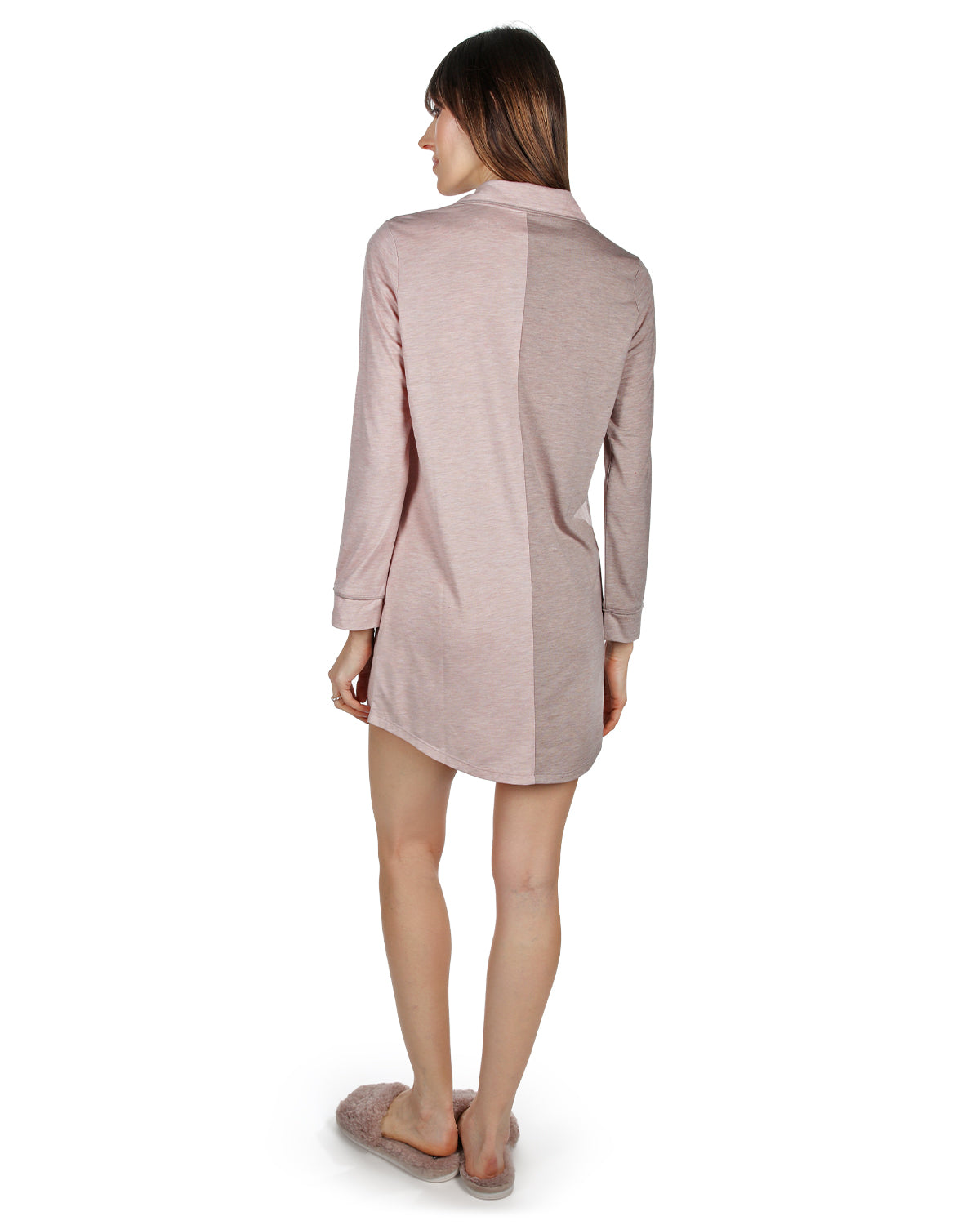 Women's Colorblock Modal Button-Down Nightshirt - Charming Charlie