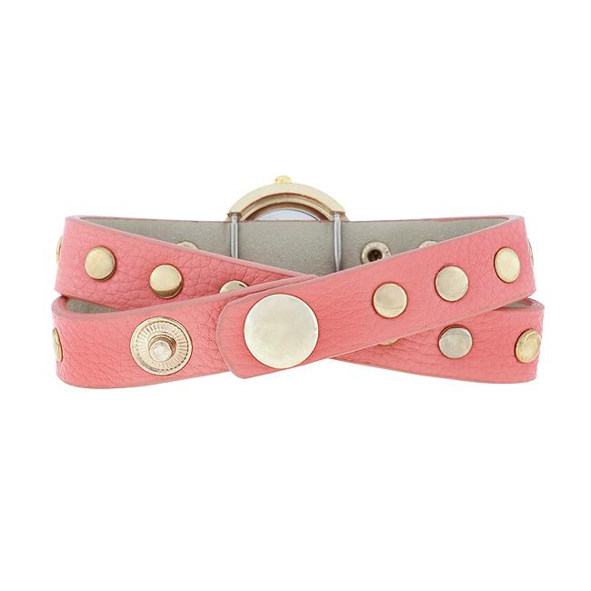 Pink Round Studded Wrap Watch - Charming Charlie