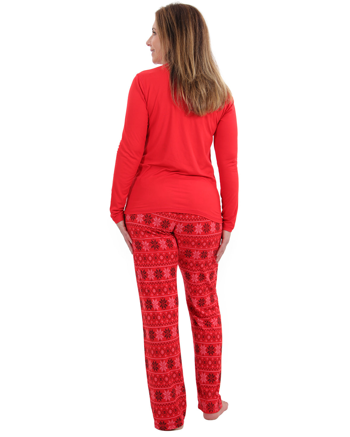 Women's Santa Don't Judge Me Snowflake Love Two-Piece PJ Set - Charming Charlie
