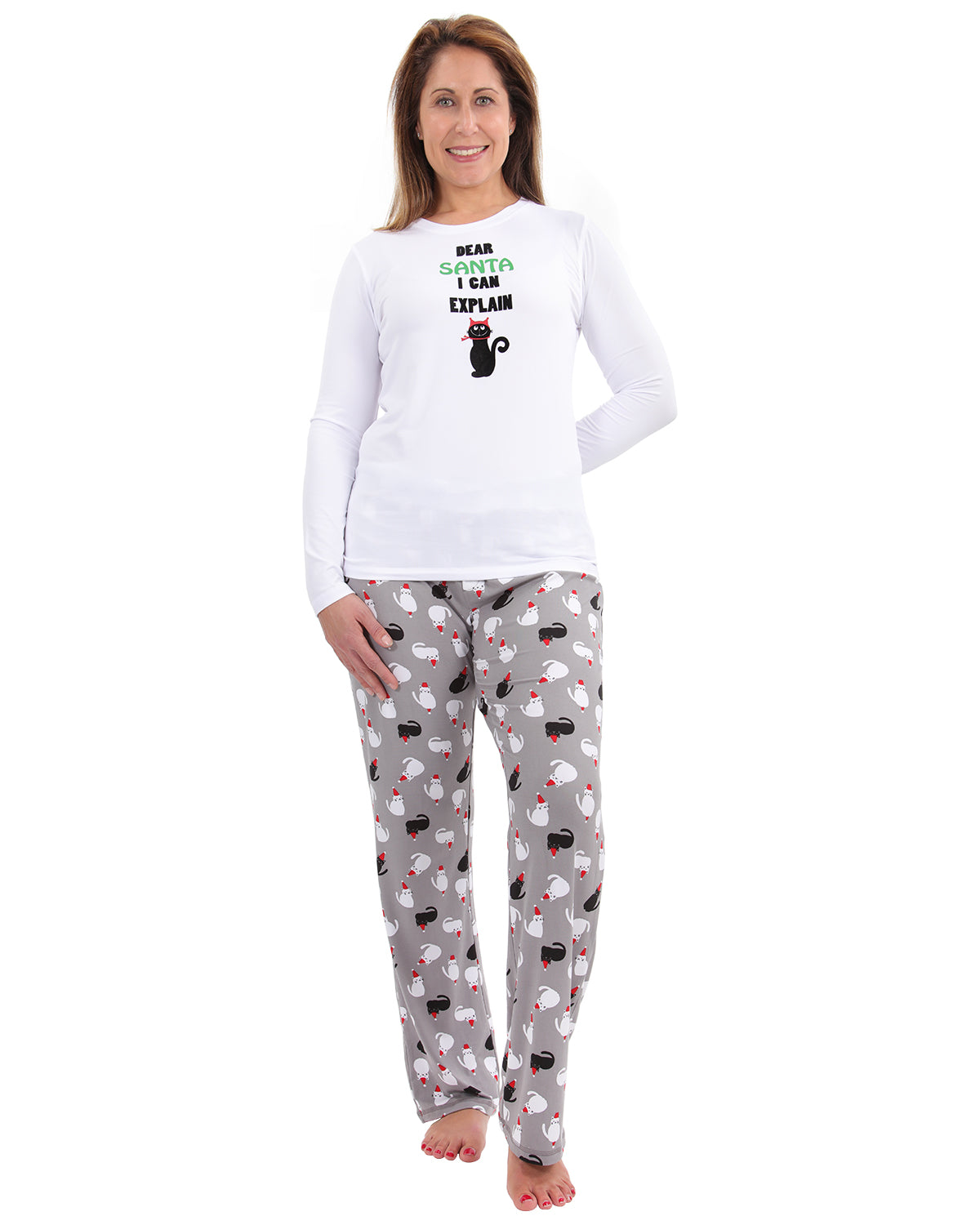Women's Christmas Dear Santa I Can Explain Two-Piece PJ Set - Charming Charlie
