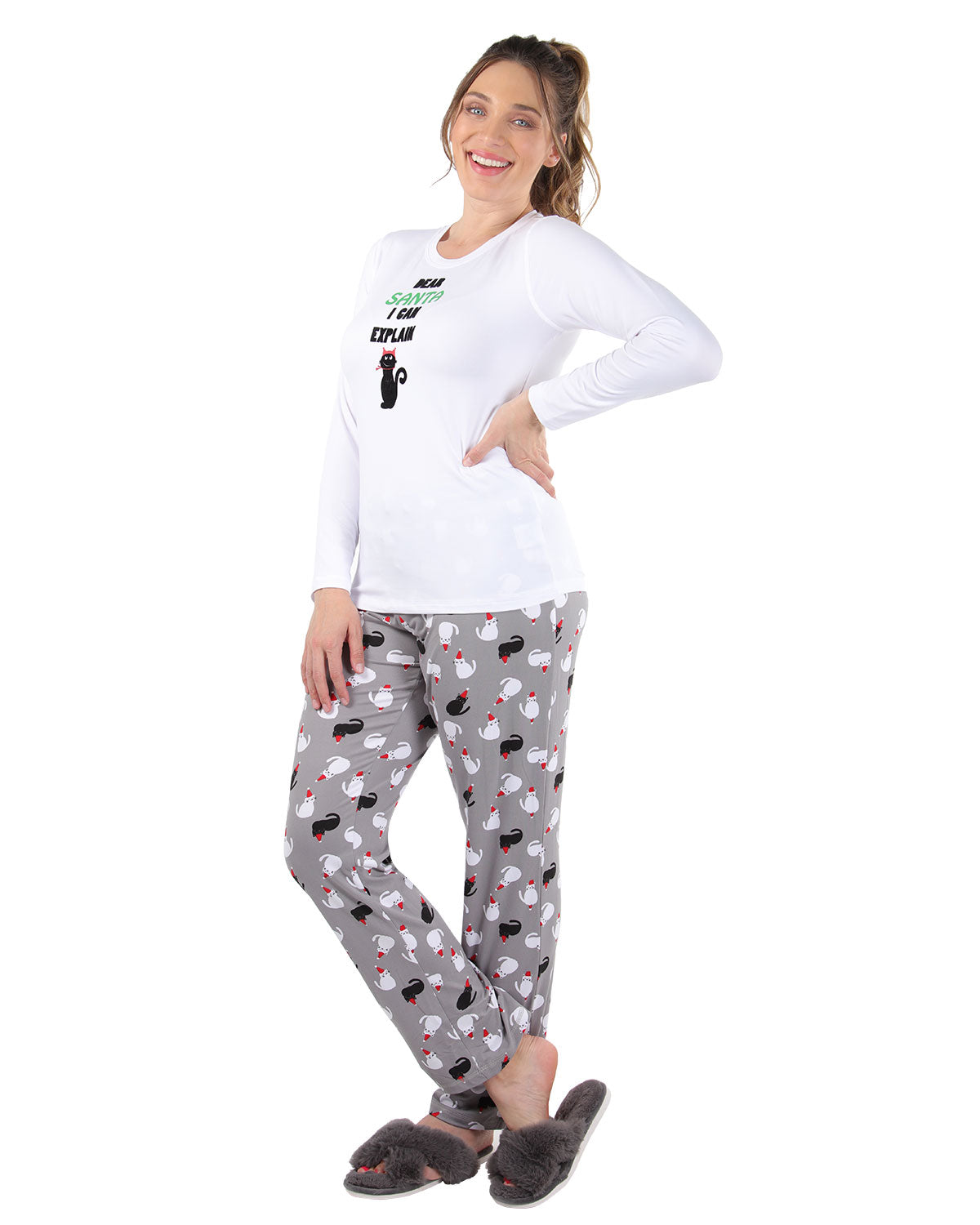 Women's Christmas Dear Santa I Can Explain Two-Piece PJ Set - Charming Charlie