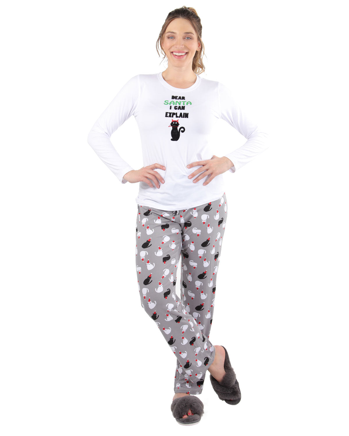 Women's Christmas Dear Santa I Can Explain Two-Piece PJ Set - Charming Charlie