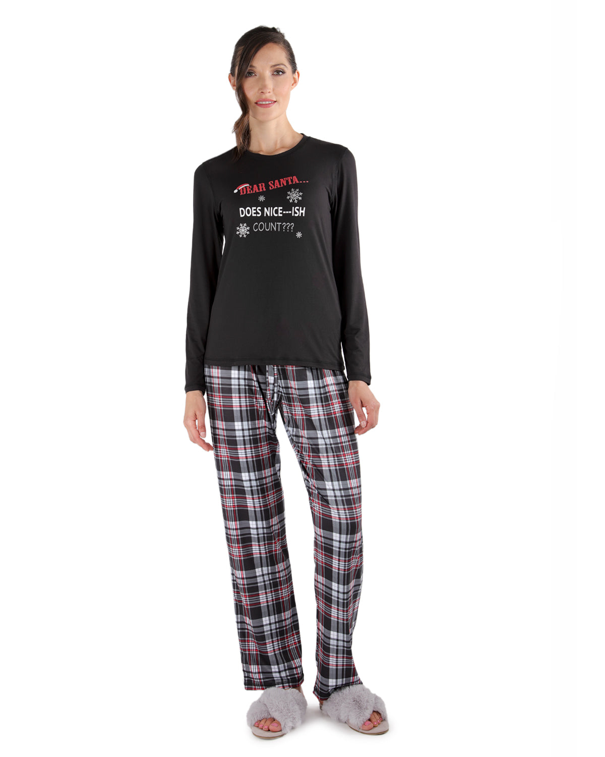 2 Piece Women's Dear Santa Nice-ish Christmas Pajama Set - Charming Charlie