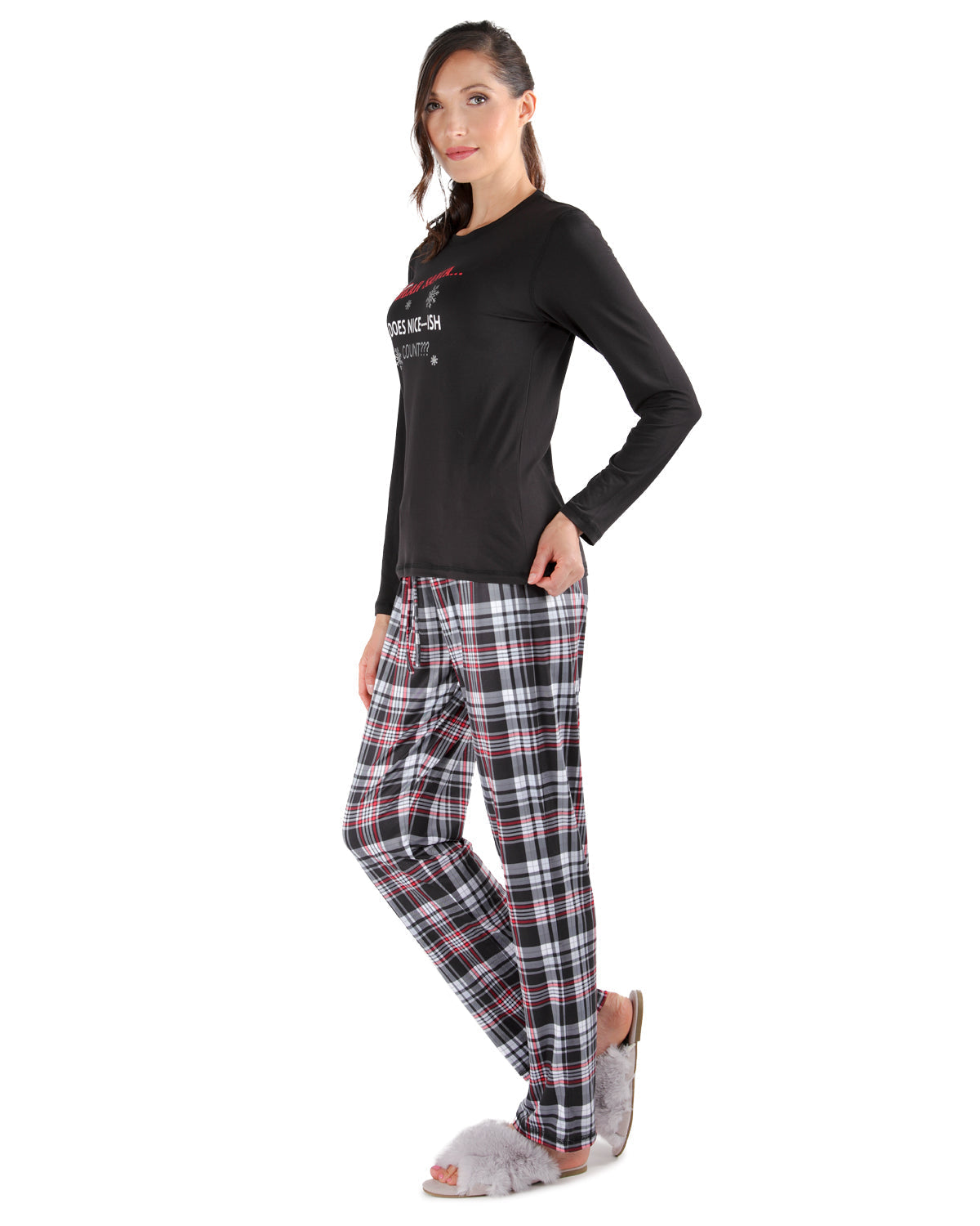 2 Piece Women's Dear Santa Nice-ish Christmas Pajama Set - Charming Charlie