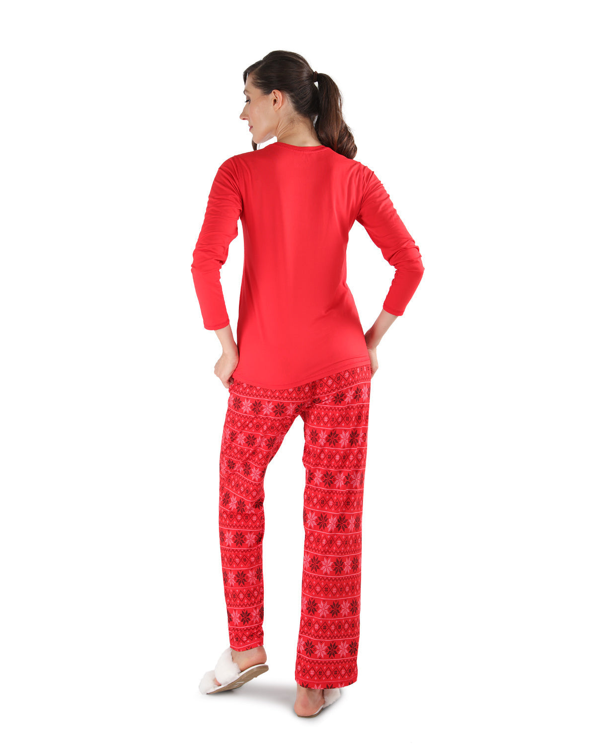 Women's Santa Don't Judge Me Snowflake Love Two-Piece PJ Set - Charming Charlie