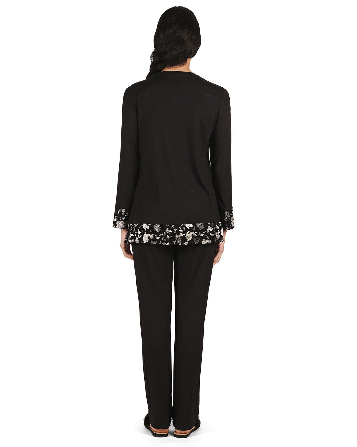 Women's Floral Flocked Ultra-Soft Pajama Set - Charming Charlie