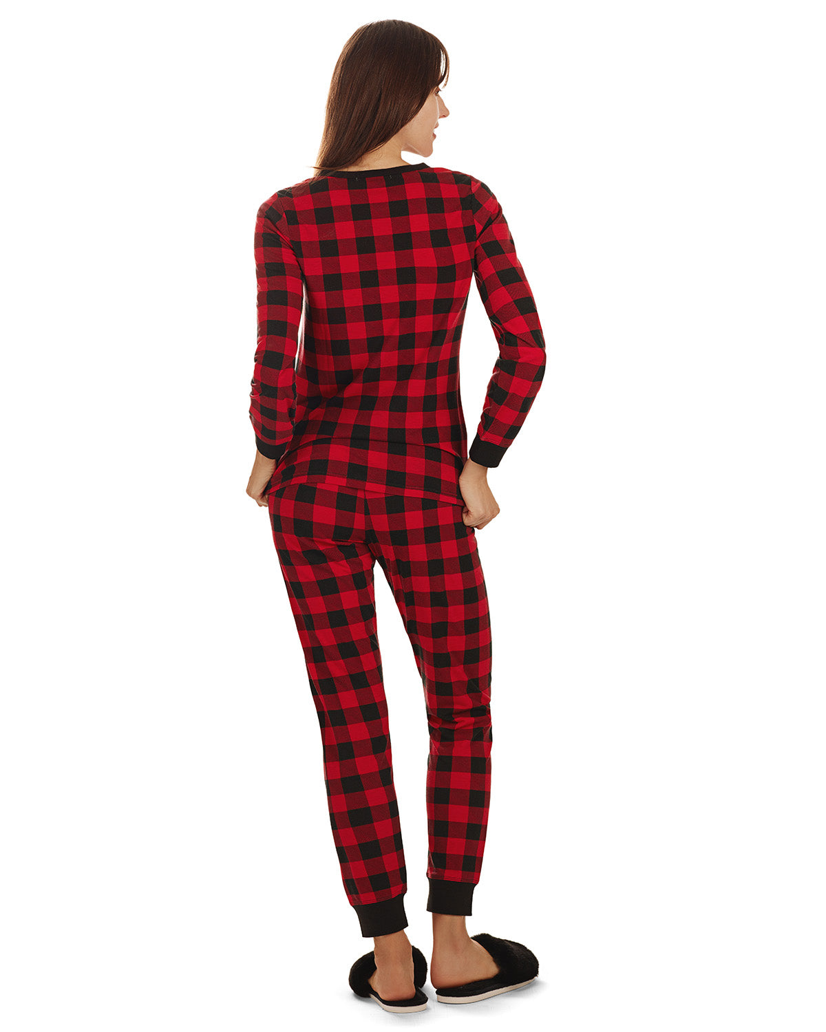 Women's Buffalo Plaid Two-Piece PJ Set In a Bag - Charming Charlie