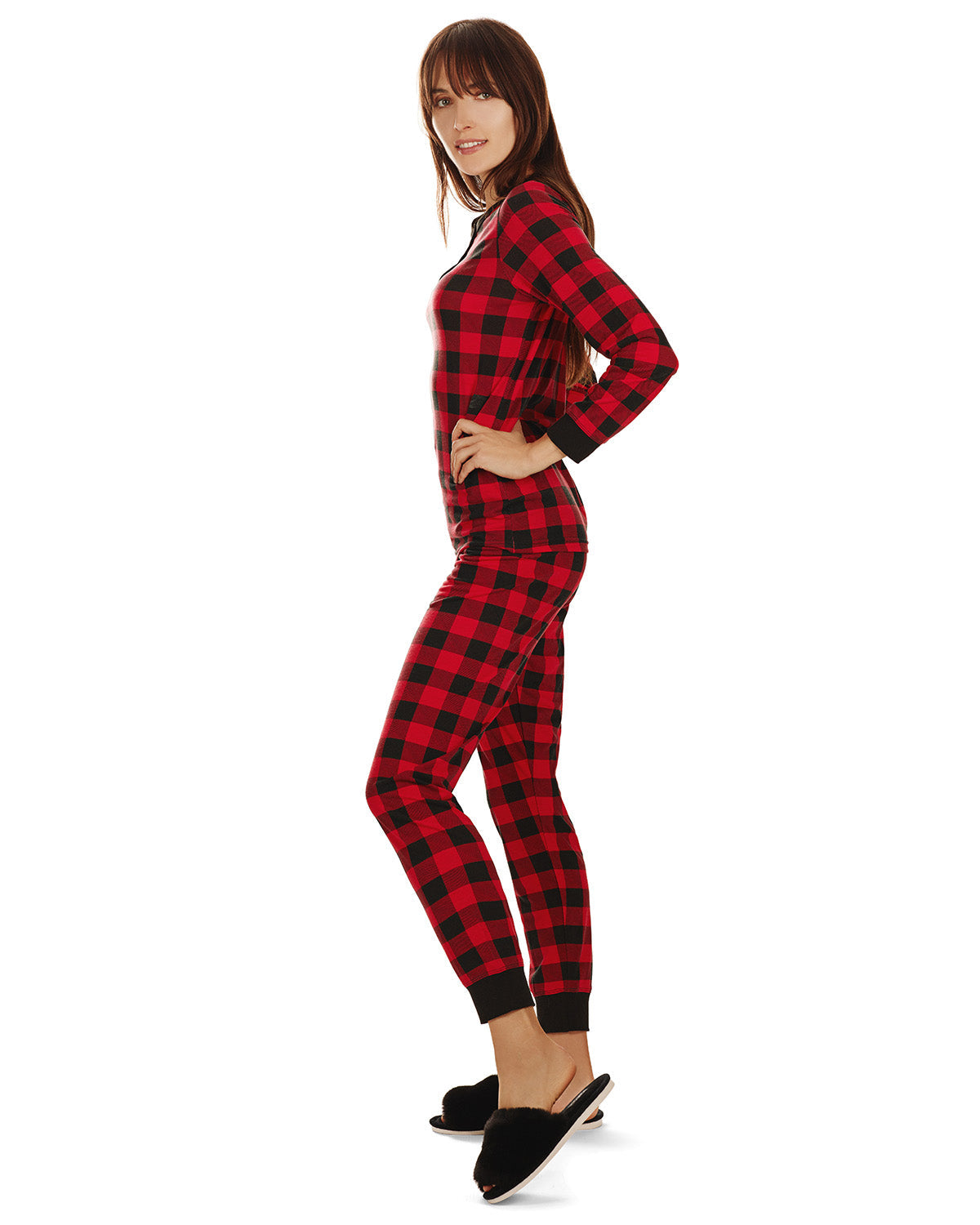 Women's Buffalo Plaid Two-Piece PJ Set In a Bag - Charming Charlie
