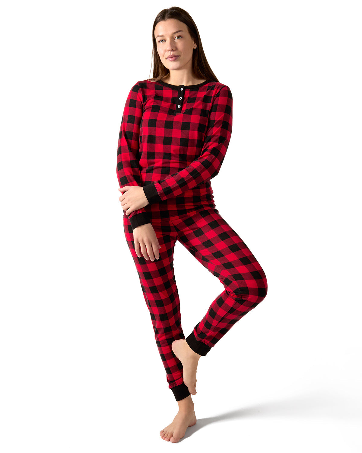 Women's Buffalo Plaid Two-Piece PJ Set In a Bag - Charming Charlie