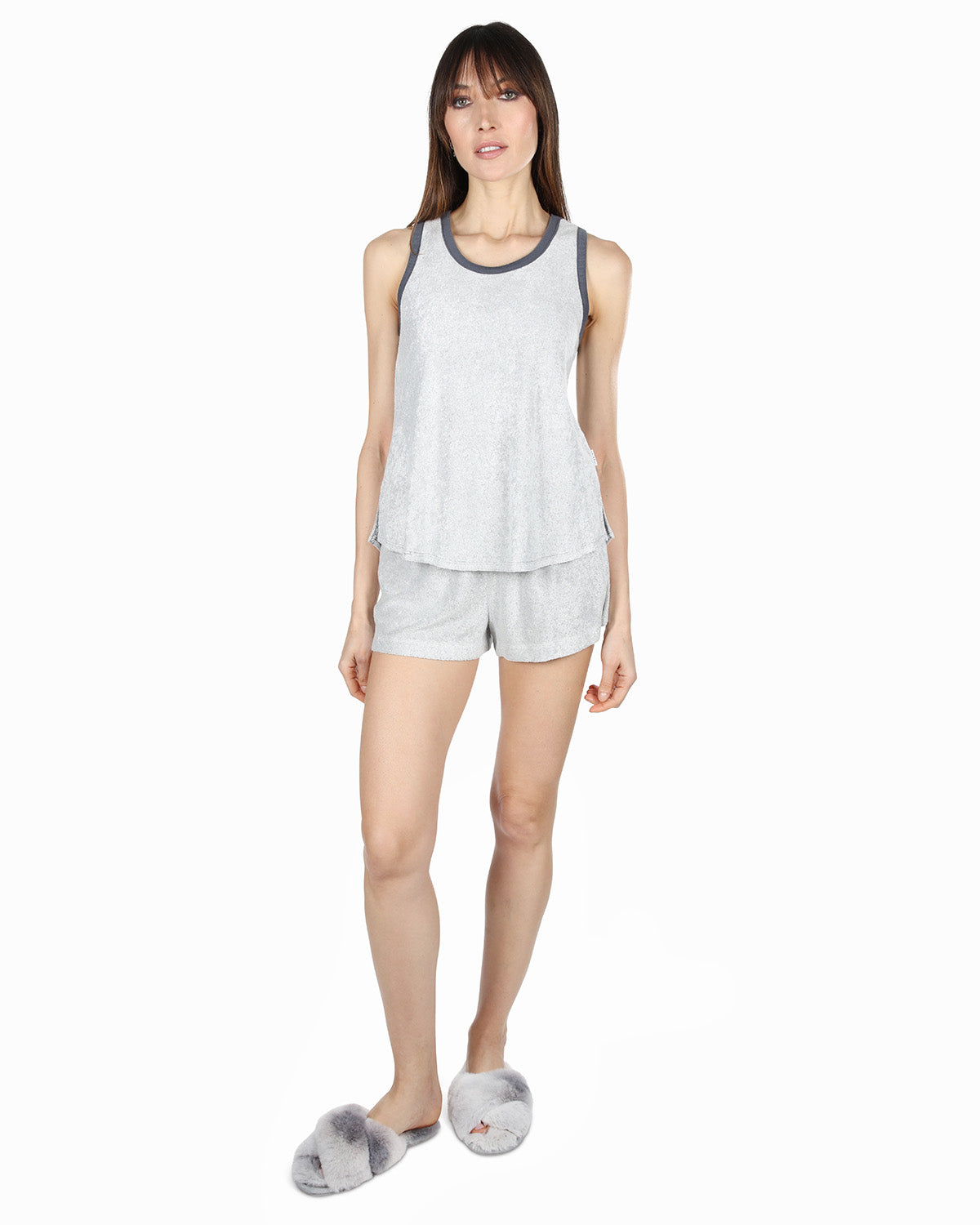 Women's Spa Terry Bamboo Blend Racerback Top and Short Set - Charming Charlie