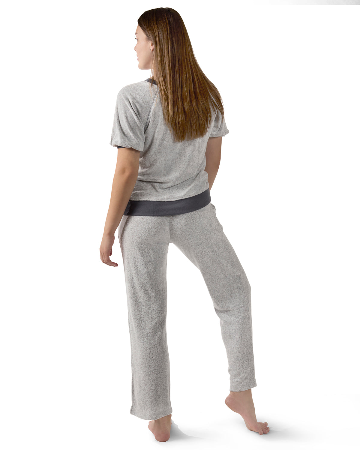 Women's Bamboo-Blend Spa Terry Matching Top and Pants Set - Charming Charlie