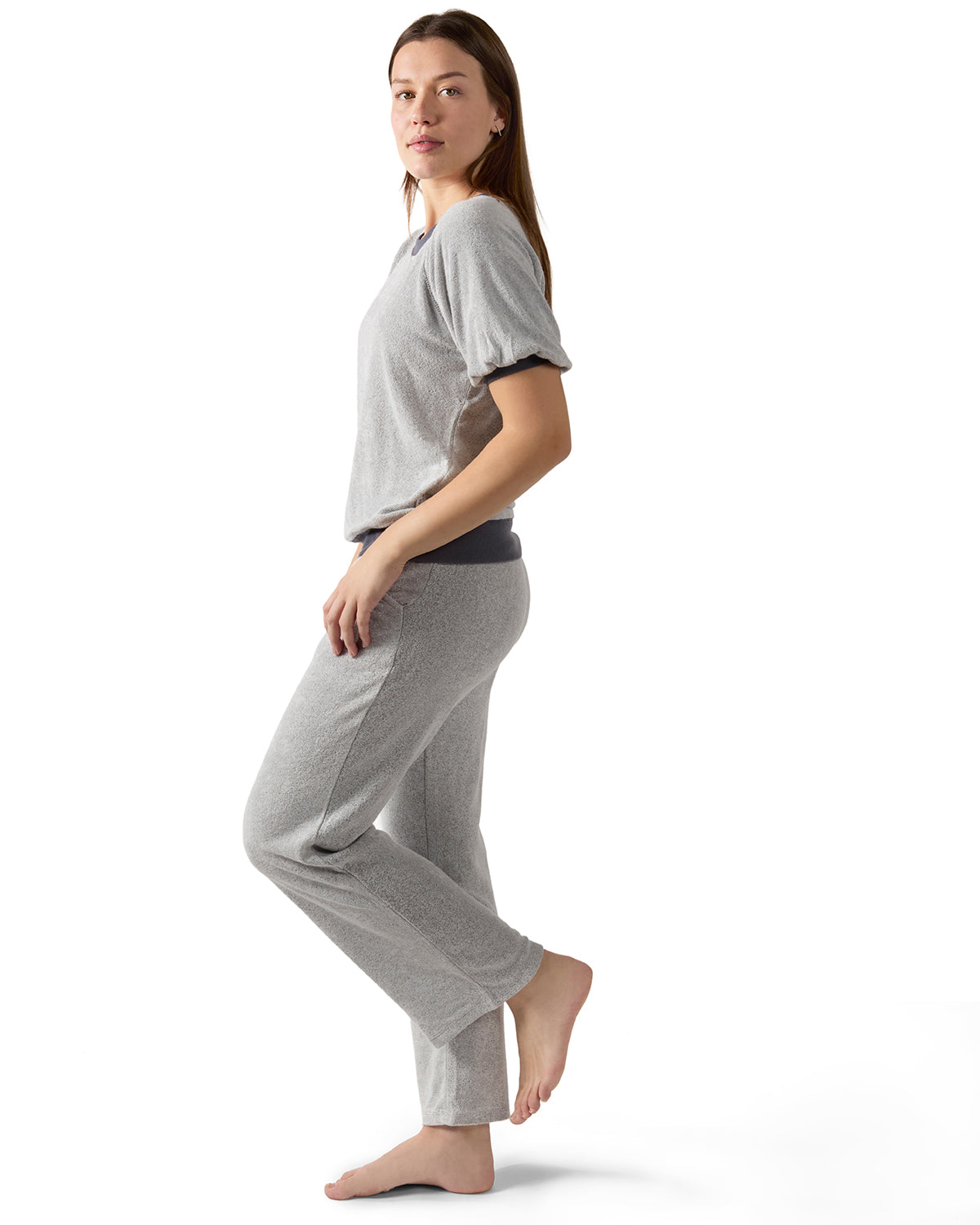 Women's Bamboo-Blend Spa Terry Matching Top and Pants Set - Charming Charlie