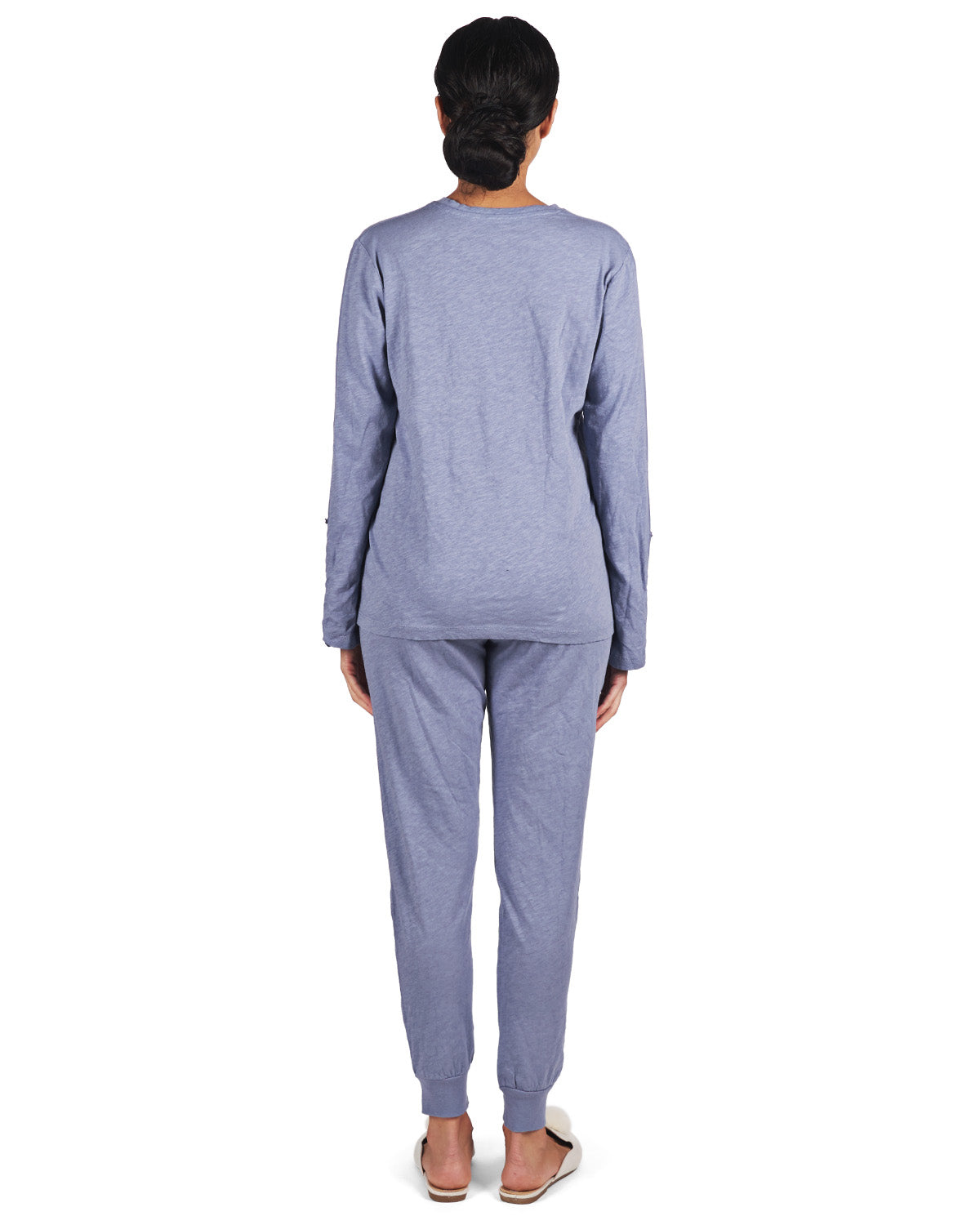 Women's 100% Cotton Slub Knit Metallic Star Accent Pajama Set - Charming Charlie