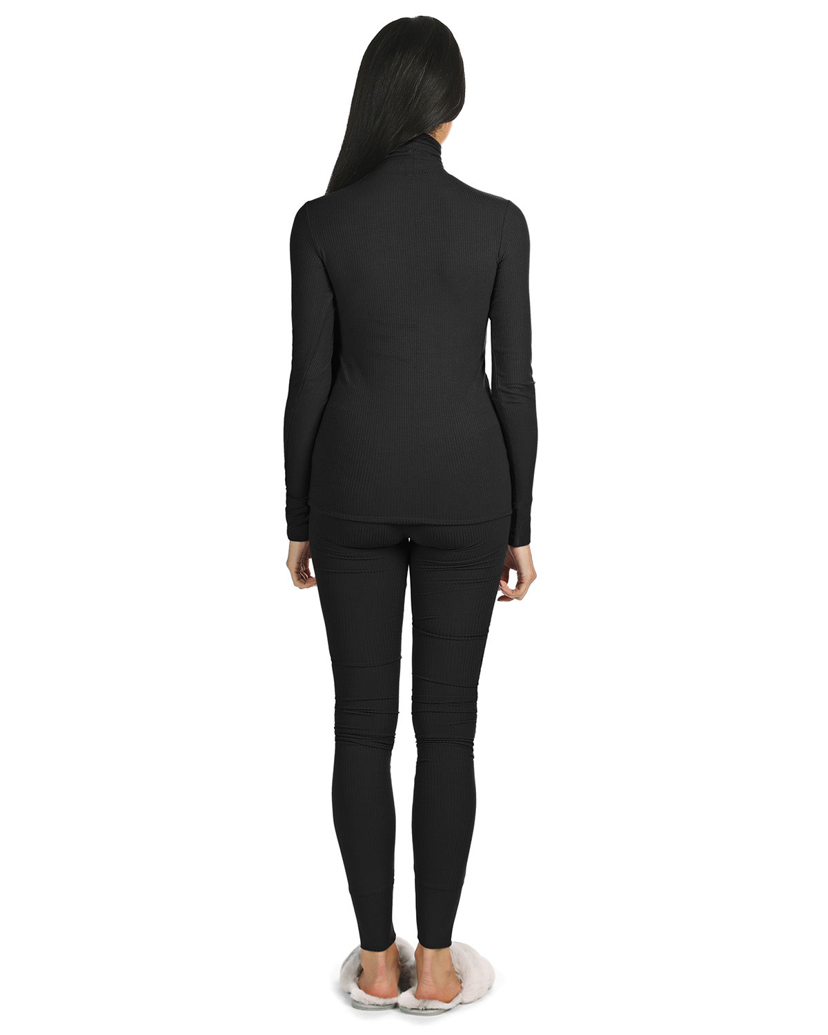 Women's Luxe Ribbed Long Sleeve Top and Pants Set - Charming Charlie