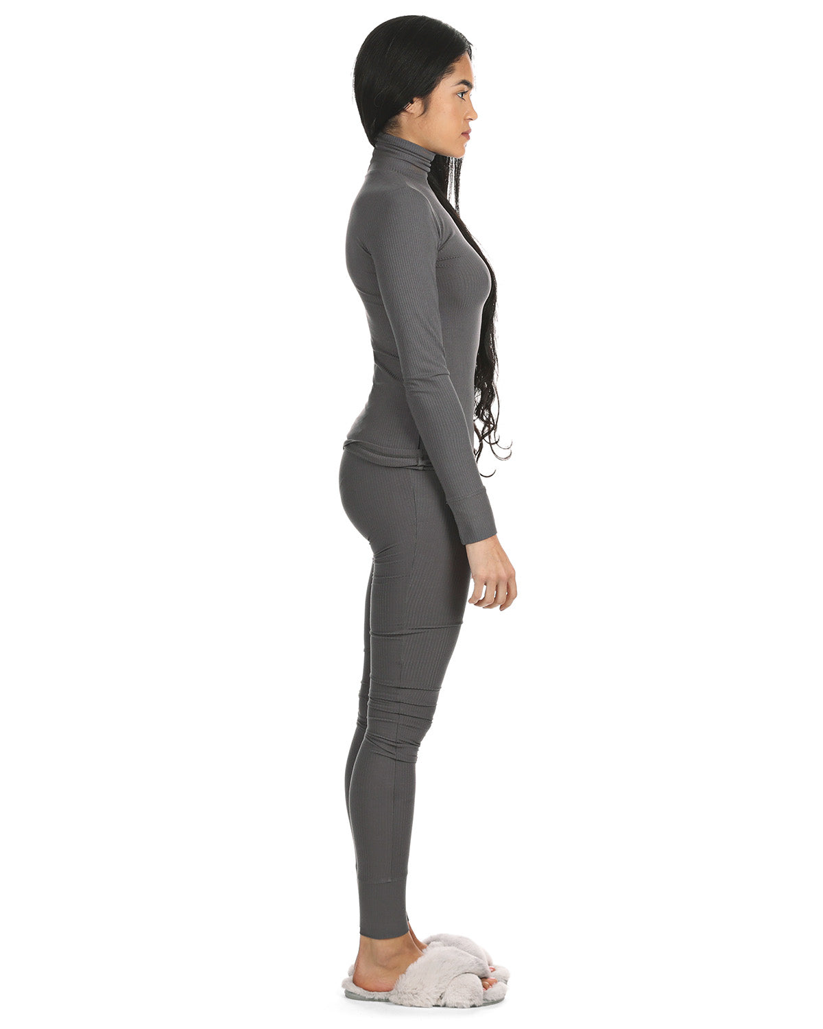Women's Luxe Ribbed Long Sleeve Top and Pants Set - Charming Charlie
