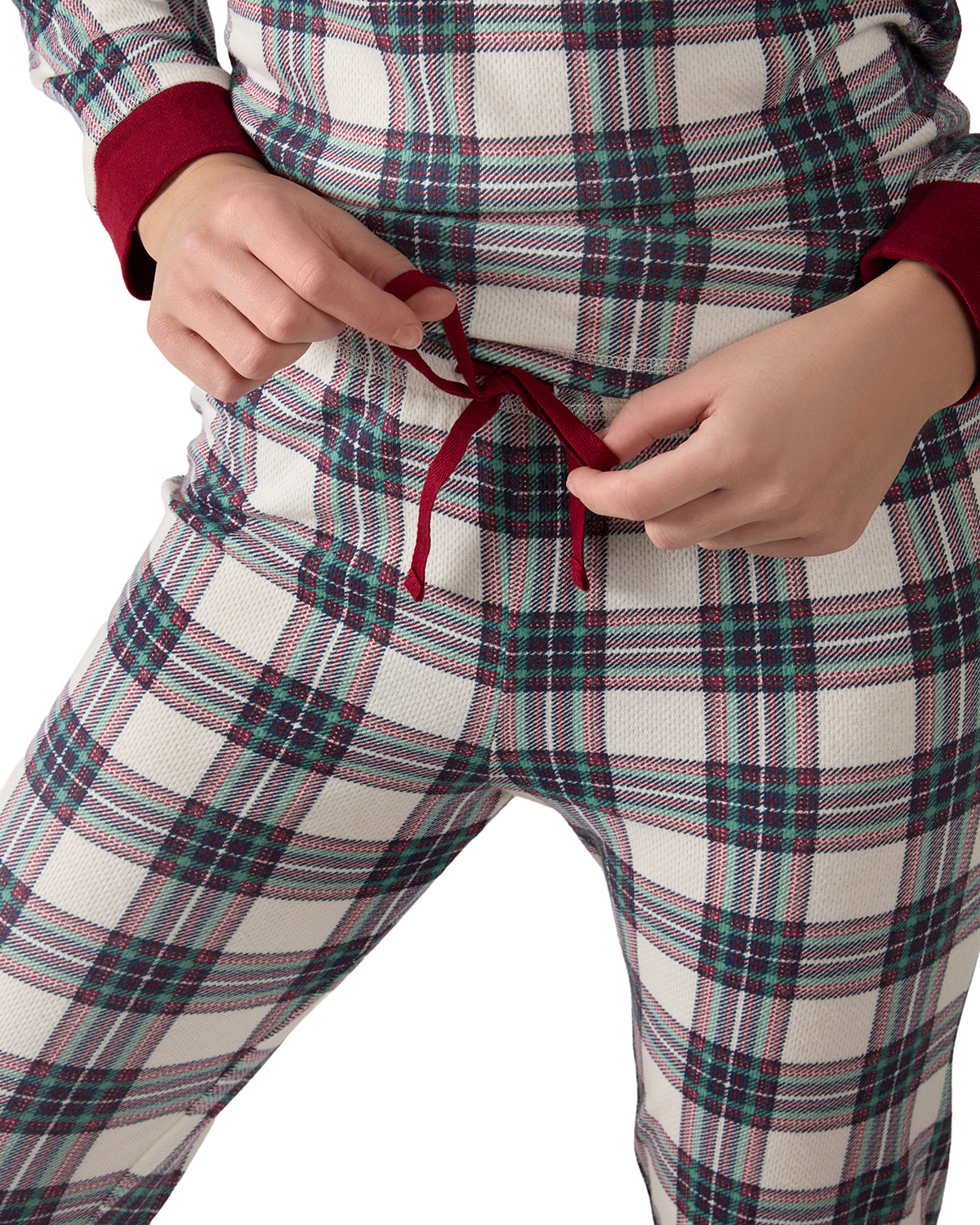 Women's Henley Plaid Cotton Blend Pajama Set - Charming Charlie