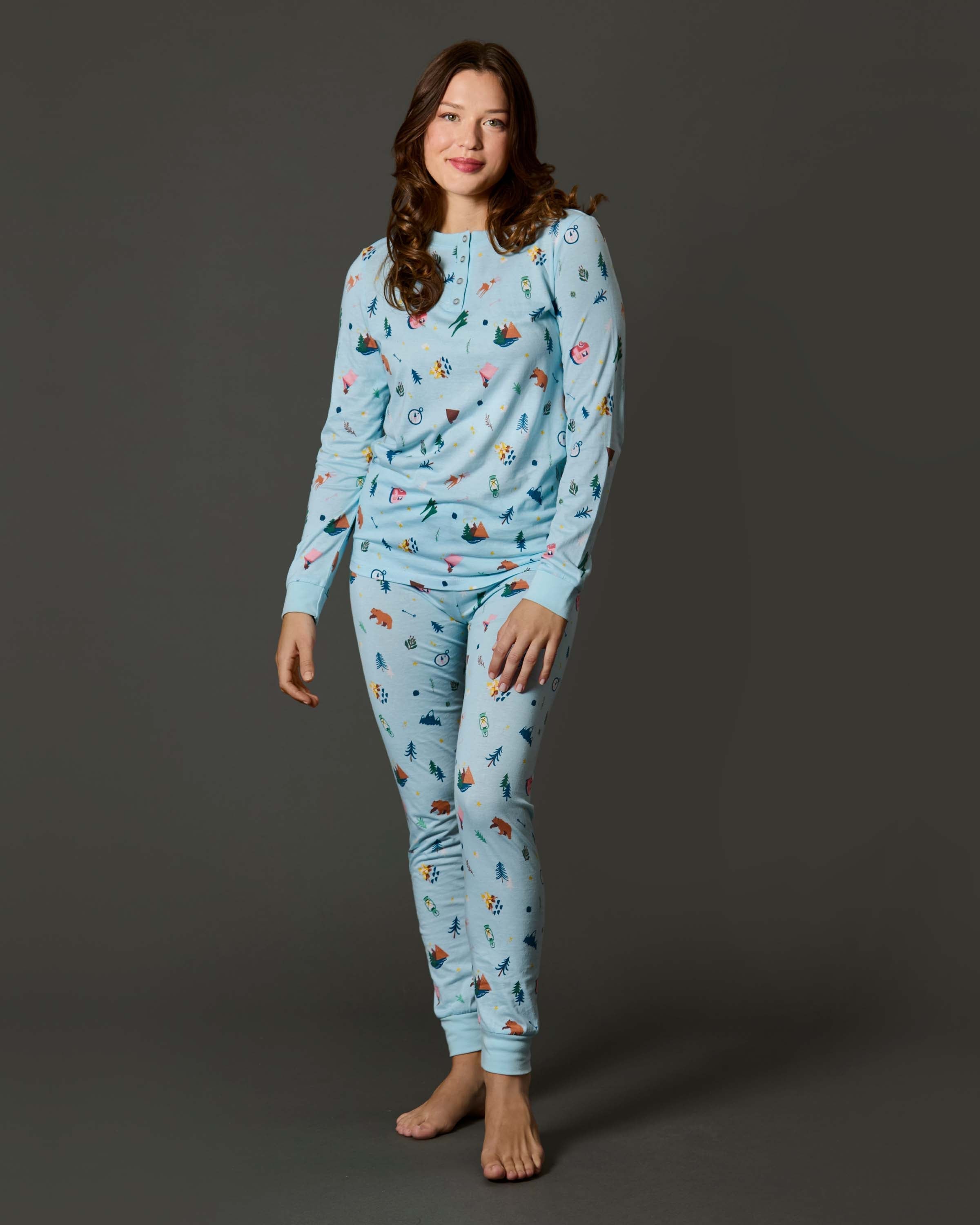 Women's Bear and Campfire Fun Two-Piece PJ Set in a Bag - Charming Charlie