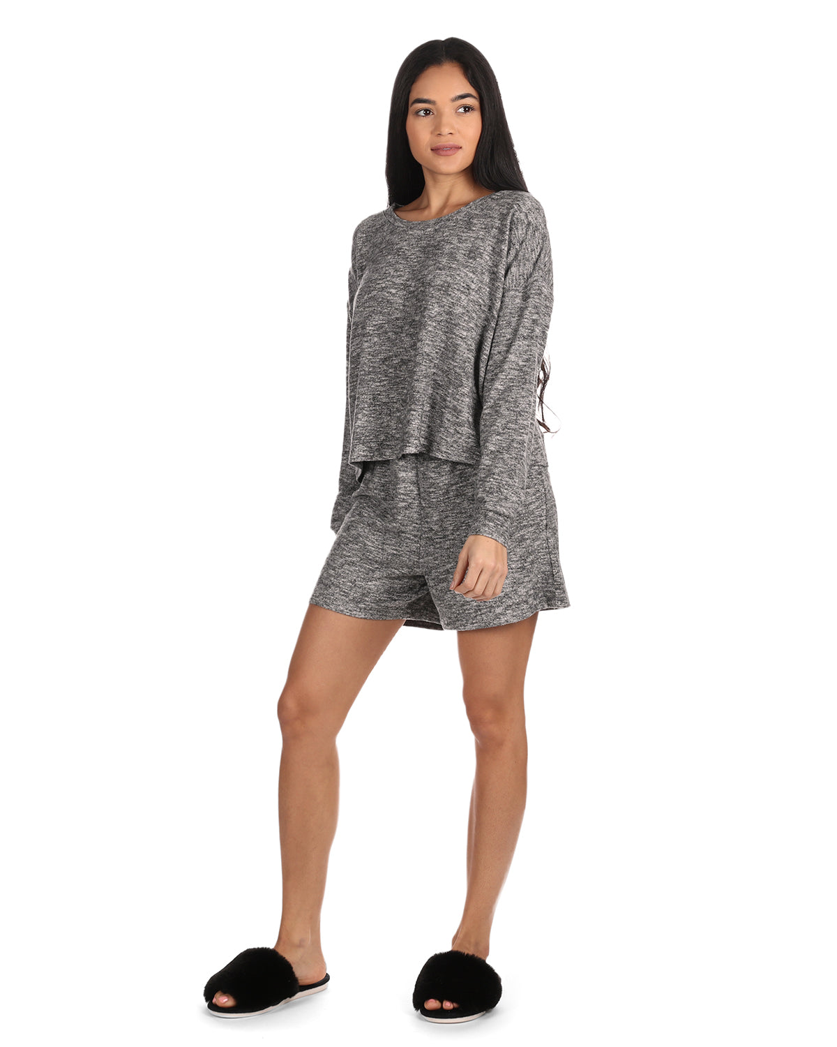 Women's Hacci Matching Short and Long Sleeve Pajama Set - Charming Charlie