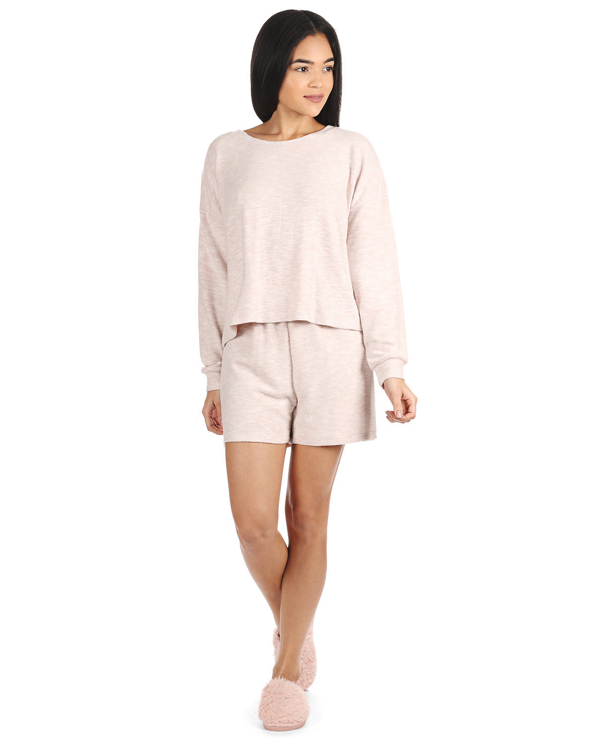 Women's Hacci Matching Short and Long Sleeve Pajama Set - Charming Charlie