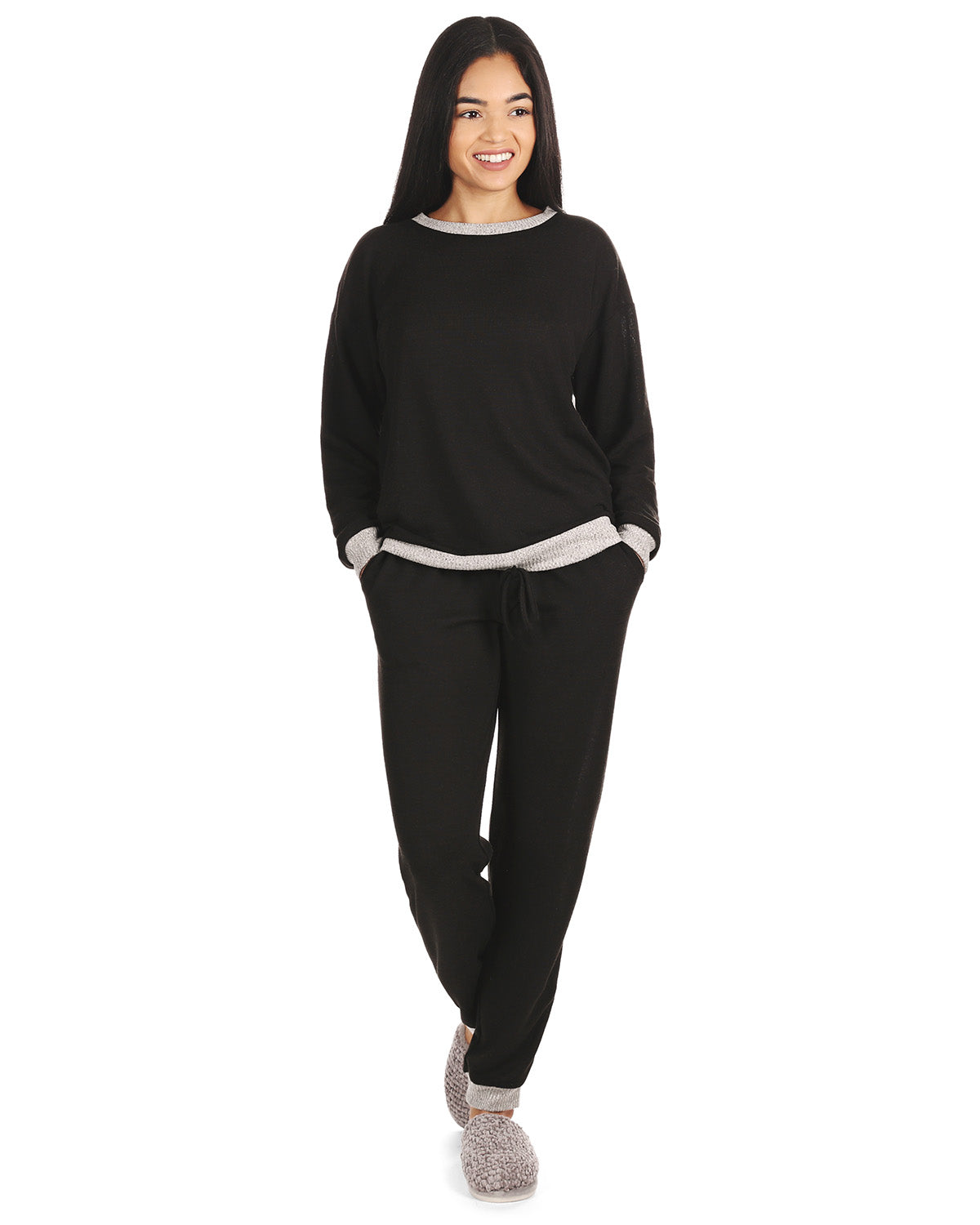 Women's Hacci Matching Pullover Top and Jogger Pants Set - Charming Charlie